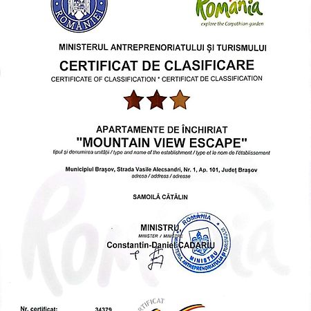 Mountain View Escape Leilighet Braşov Eksteriør bilde