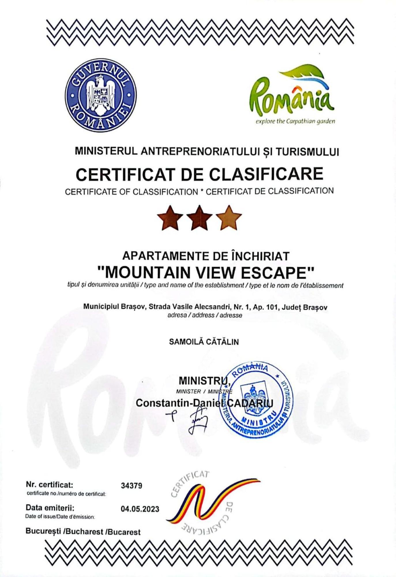 Mountain View Escape Leilighet Braşov Eksteriør bilde